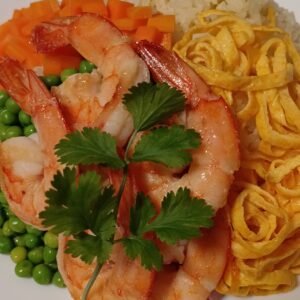 Riz sauté aux crevettes