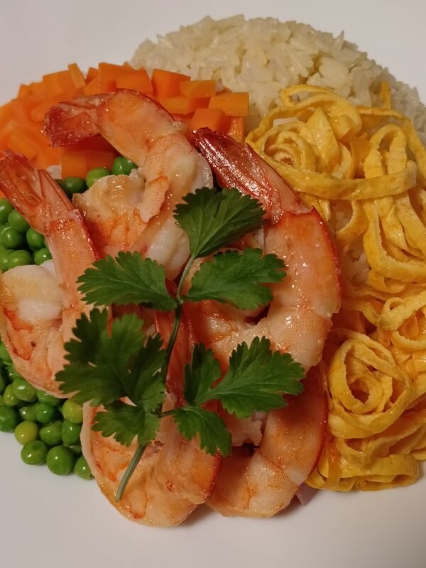 Riz sauté aux crevettes